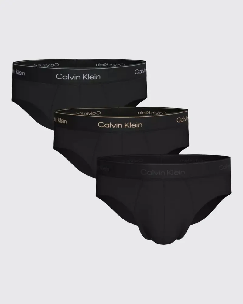 Calvin Klein Set mit 3 Stretch Baumwoll Slips Schwarz