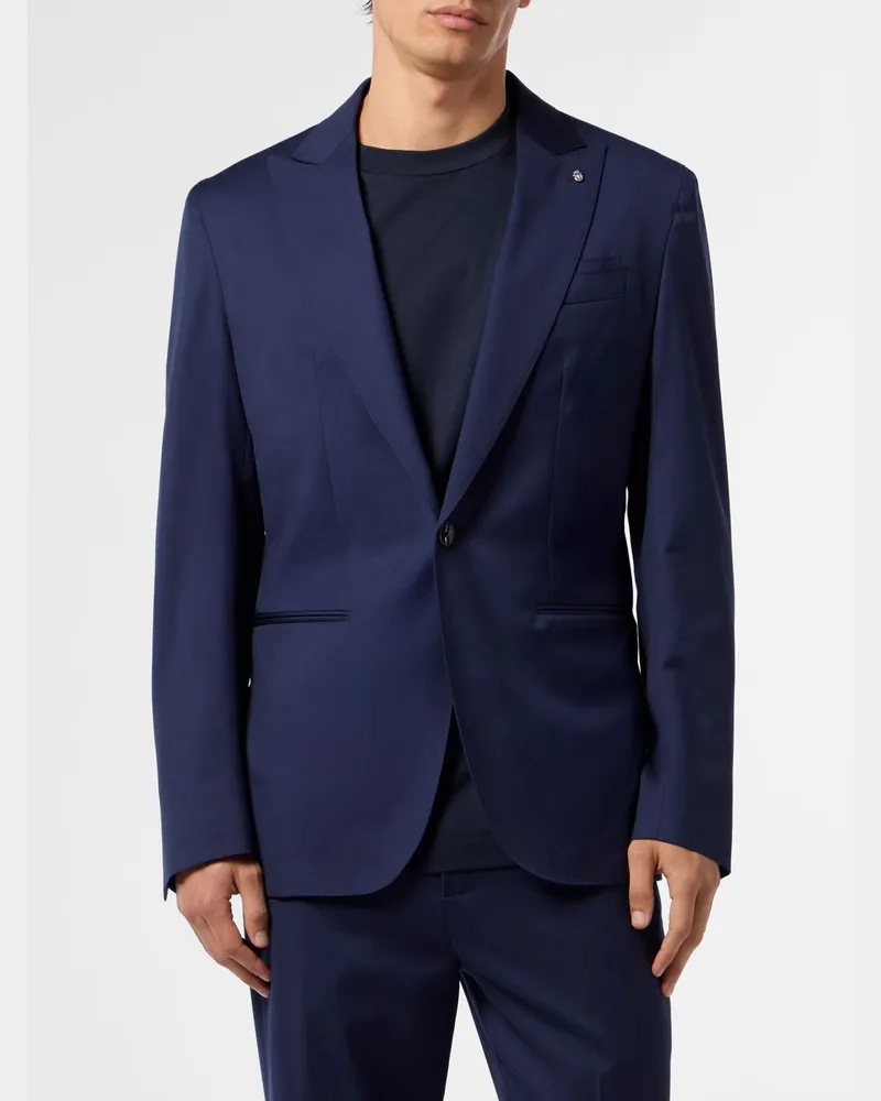 Billionaire Einreihiger Blazer aus Schurwolle Navy