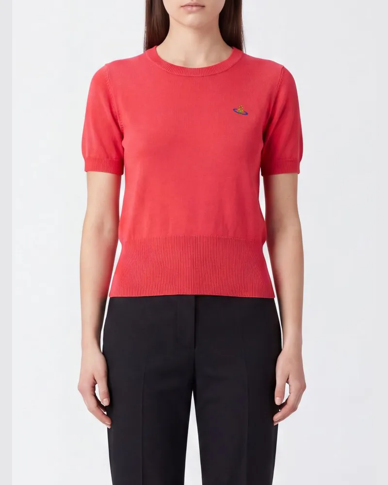 Vivienne Westwood Slim-Fit Pullover aus Baumwolle und Kaschmir mit Orb-Logo Rot