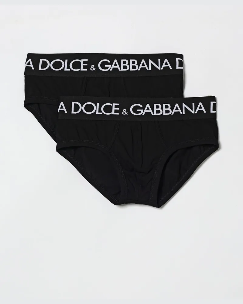 Dolce & Gabbana DOLCE  GABBANA Set aus 2 Slips aus Stretch-Baumwolle Dolce & Gabbana Schwarz