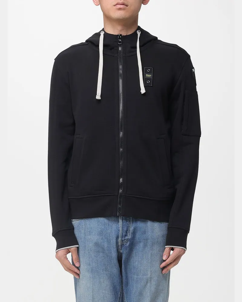 Blauer Sweatshirt herren Schwarz