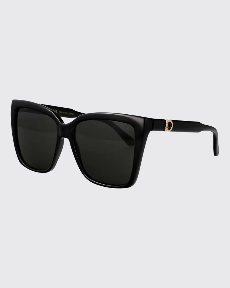 Ferragamo Cat-Eye-Sonnenbrille aus Acetat mit Gancini-Detail Schwarz
