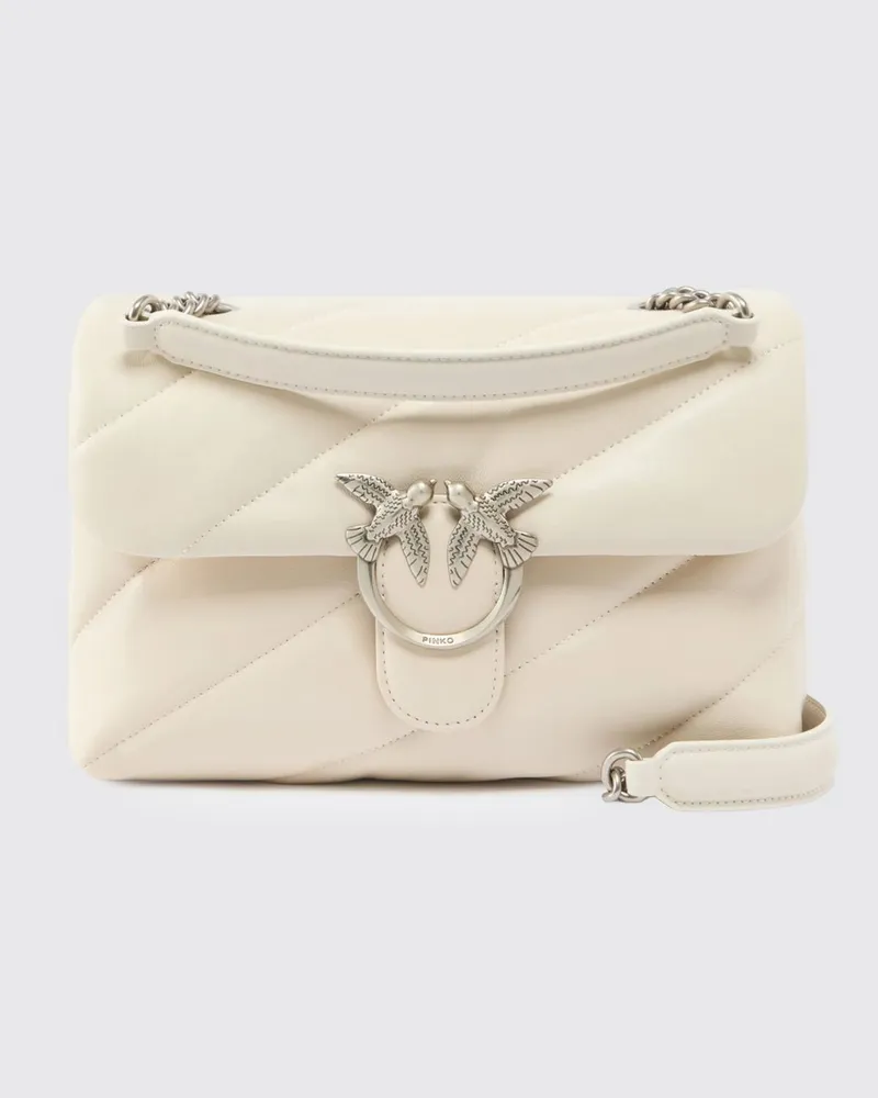 Pinko Love Bag Puff Classic Matelassé Nappa-Tasche Weiss