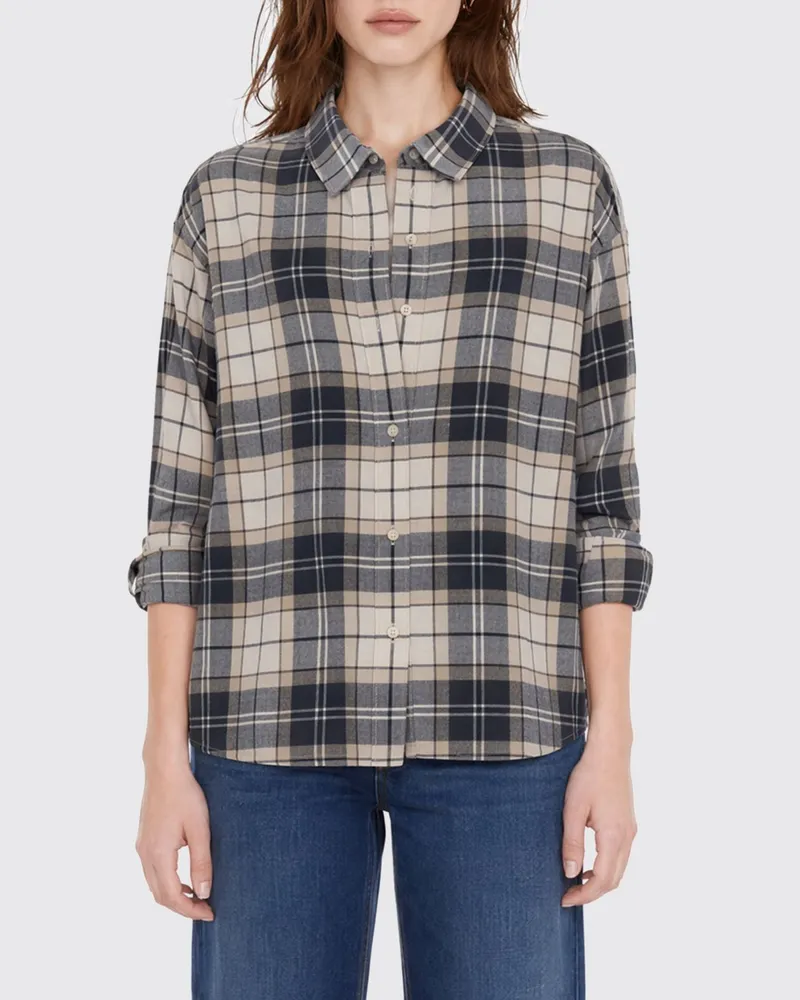 Barbour Langärmeliges Baumwollhemd mit Karomuster und Relaxed Fit Beige