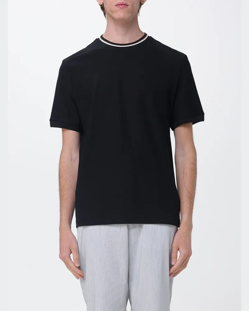 HUGO BOSS Baumwoll-T-Shirt Schwarz