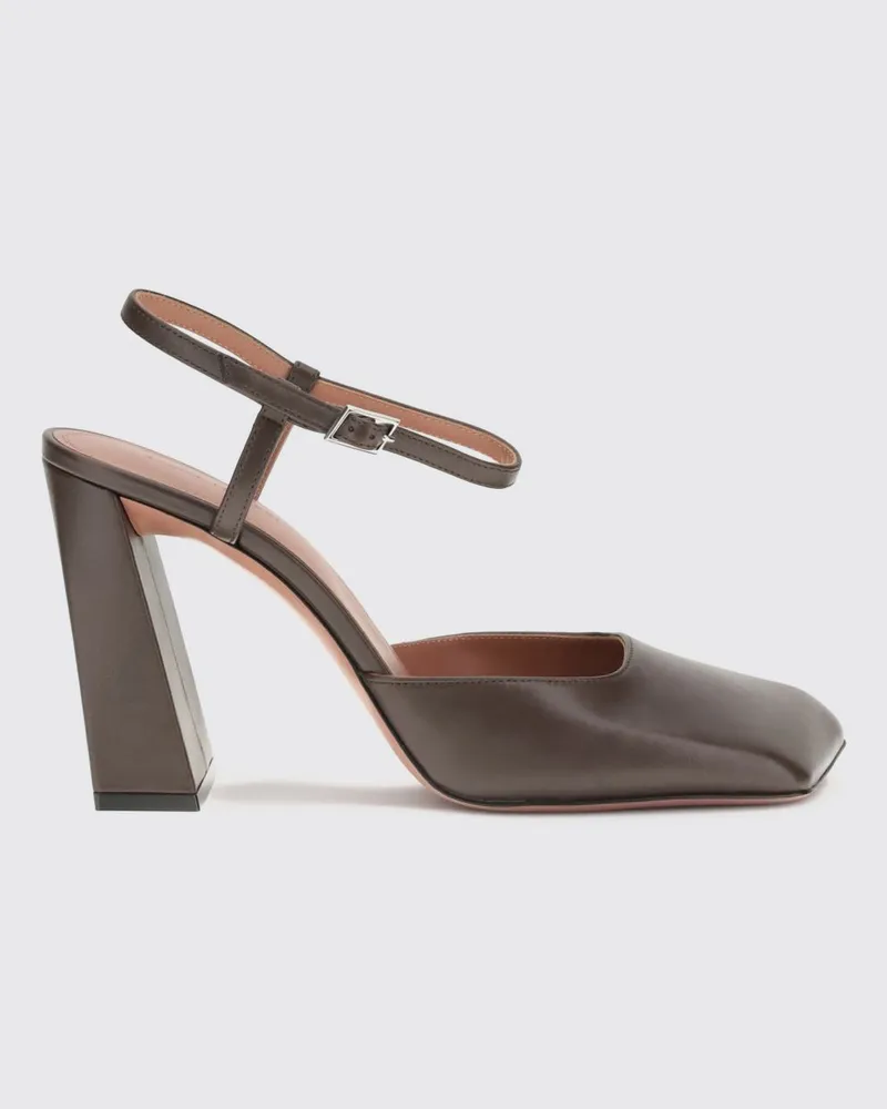 Amina Muaddi Schuhe damen Kaffee