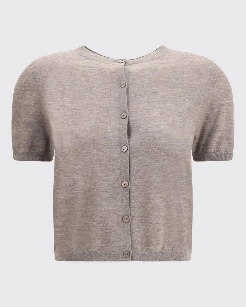 Lisa Yang Pullover damen Taubengrau