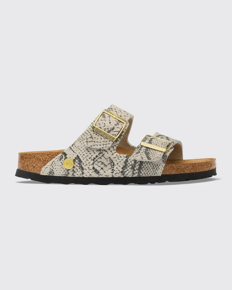 Birkenstock Arizona Sandalen aus Veloursleder mit Python-Print mit Schnallen Bunt