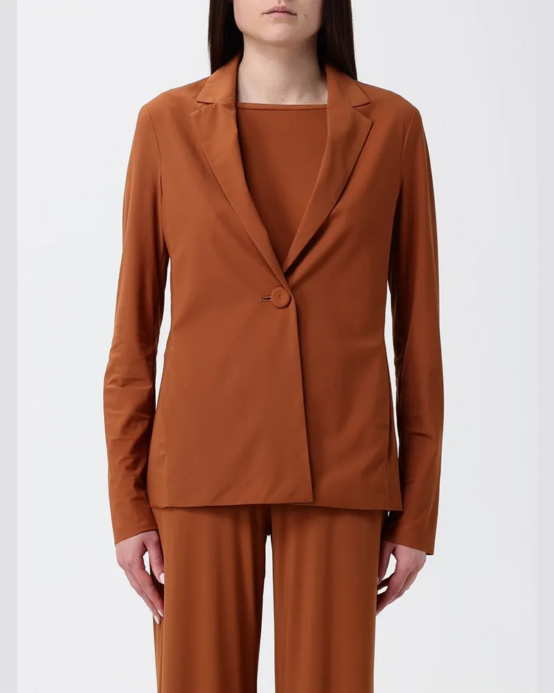 Maliparmi Einreihiger kurzer Jersey-Blazer mit Ein-Knopf-Verschluss Amber
