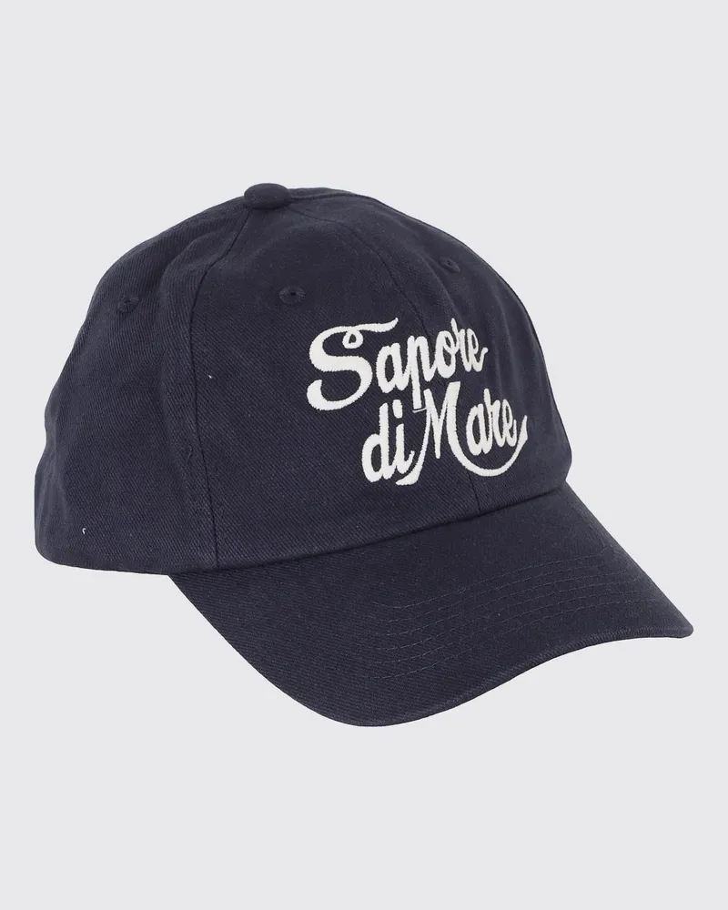 MC2 Saint Barth Baumwoll-Baseballkappe mit gesticktem Logo und Slogan Navy