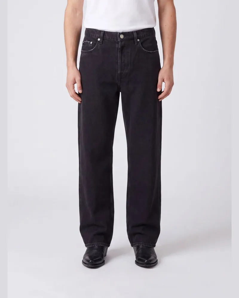 Golden Goose Skate Straight-Fit Jeans mit mittlerer Leibhöhe aus Baumwolldenim Schwarz