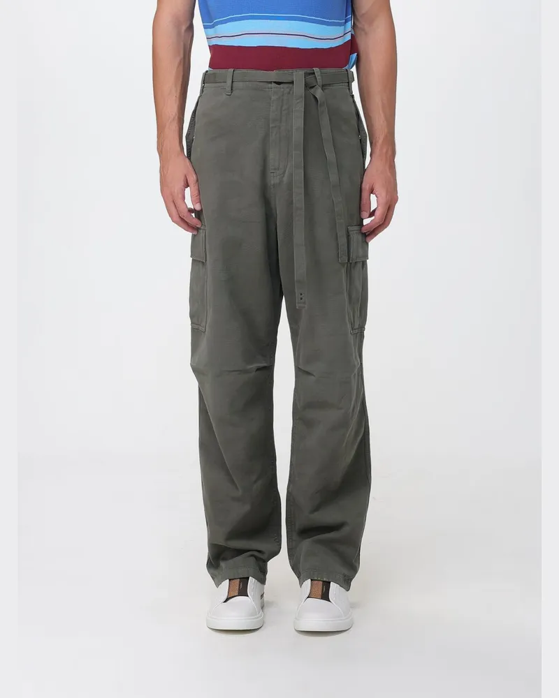 Fendi Weit geschnittene Baumwoll-Cargo-Hose mit Taillengürtel Military