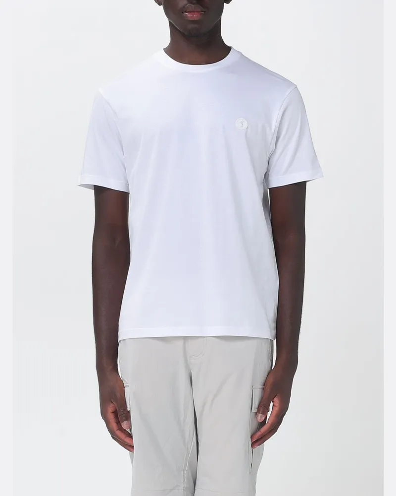 Save The Duck Basic Kurzarm-T-Shirt mit Rundhalsausschnitt aus reiner Baumwolle Weiß