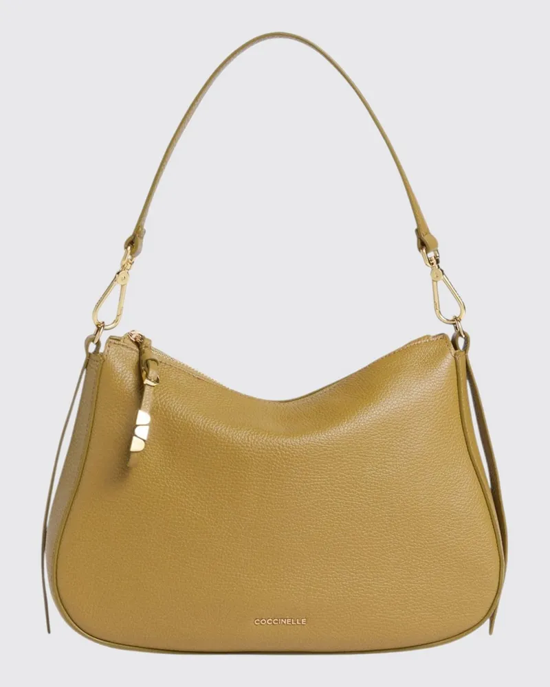 Coccinelle Nory Tasche aus genarbtem Leder Grün