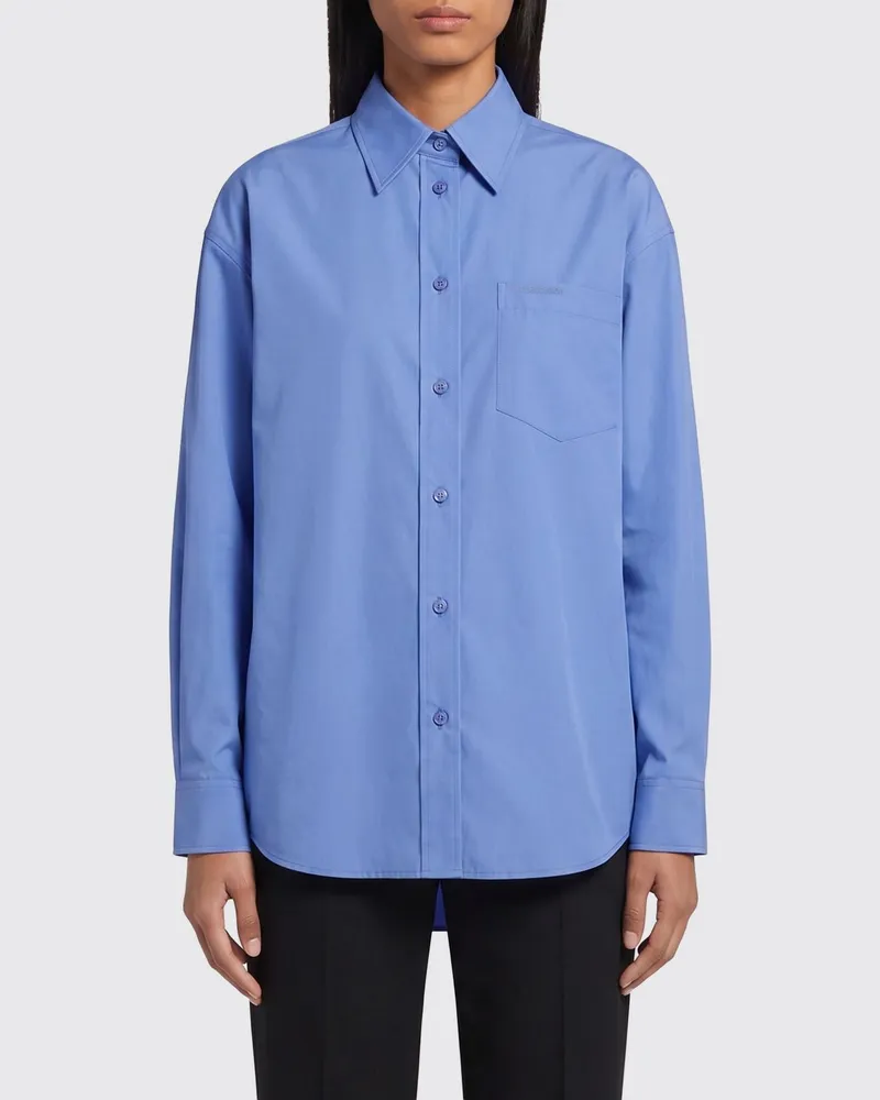 Balenciaga Baumwoll-Freizeithemd Hellblau