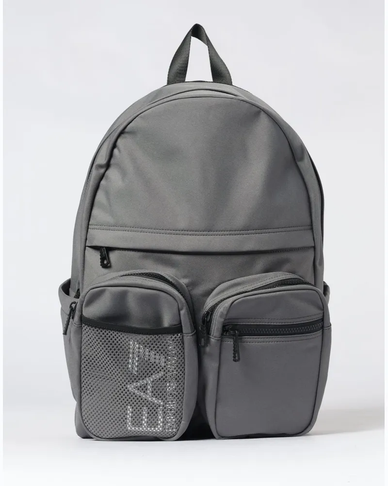 EA7 Rucksack aus Polyester mit Logoprint Grau
