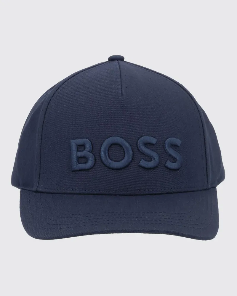 HUGO BOSS Baseballkappe aus Baumwolle mit verstellbarem Ton-in-Ton-Logo Blau