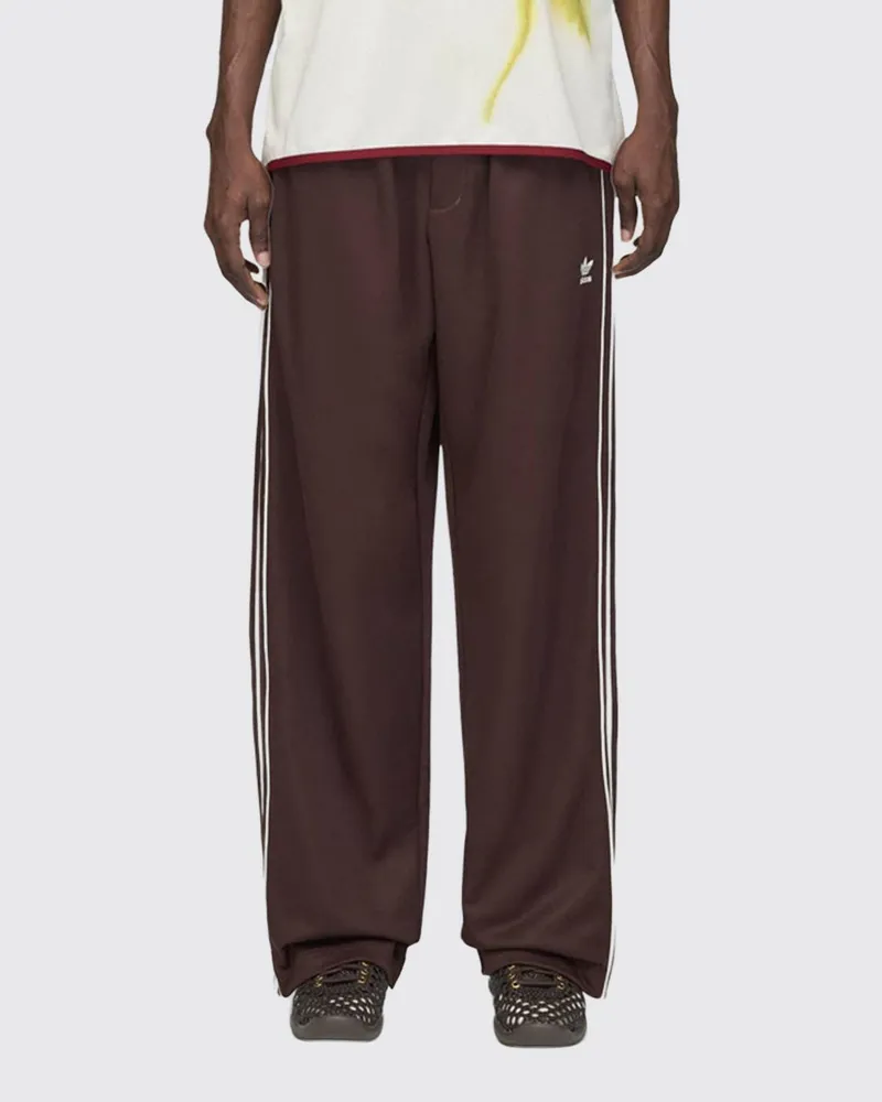 adidas Wales Bonner x Adidas Originals Wide Leg Jogginghose aus recycelter Baumwollmischung Braun
