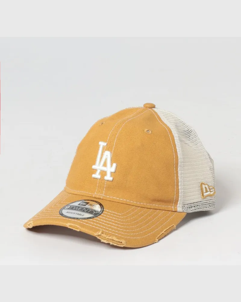 New Era 9Forty Los Angeles Dodgers Kappe aus Used-Baumwolle und Mesh-Nylon mit Logo Camel