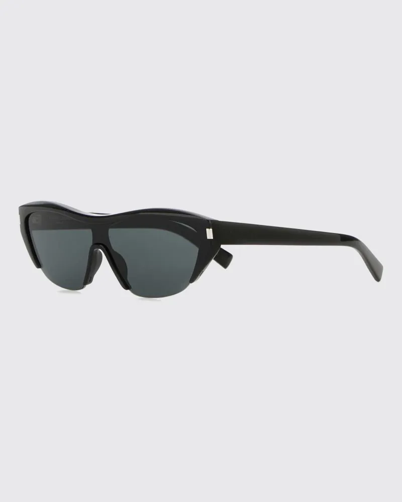 Saint Laurent Cat-Eye-Sonnenbrille aus schwarzem Acetat mit ausgestellter Form und Nylon-Gläsern Schwarz
