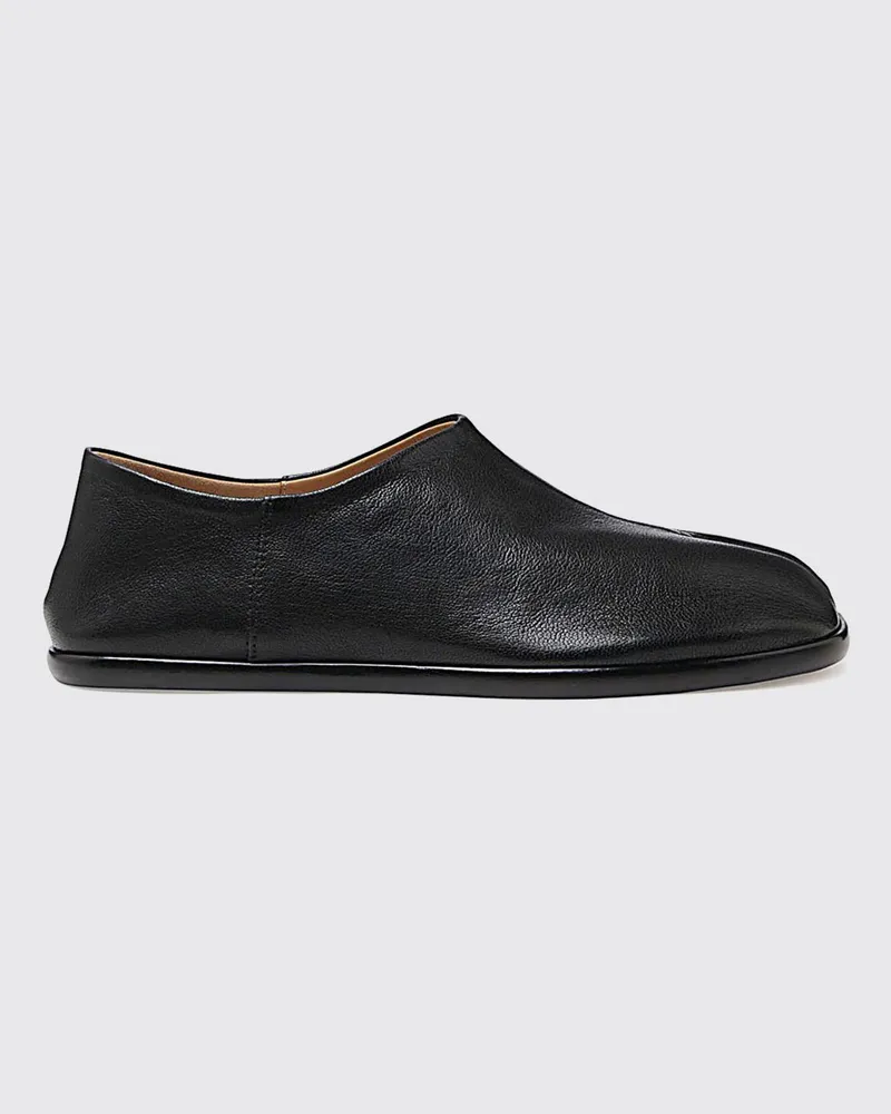 Maison Margiela Tabi Leder-Mokassins Schwarz