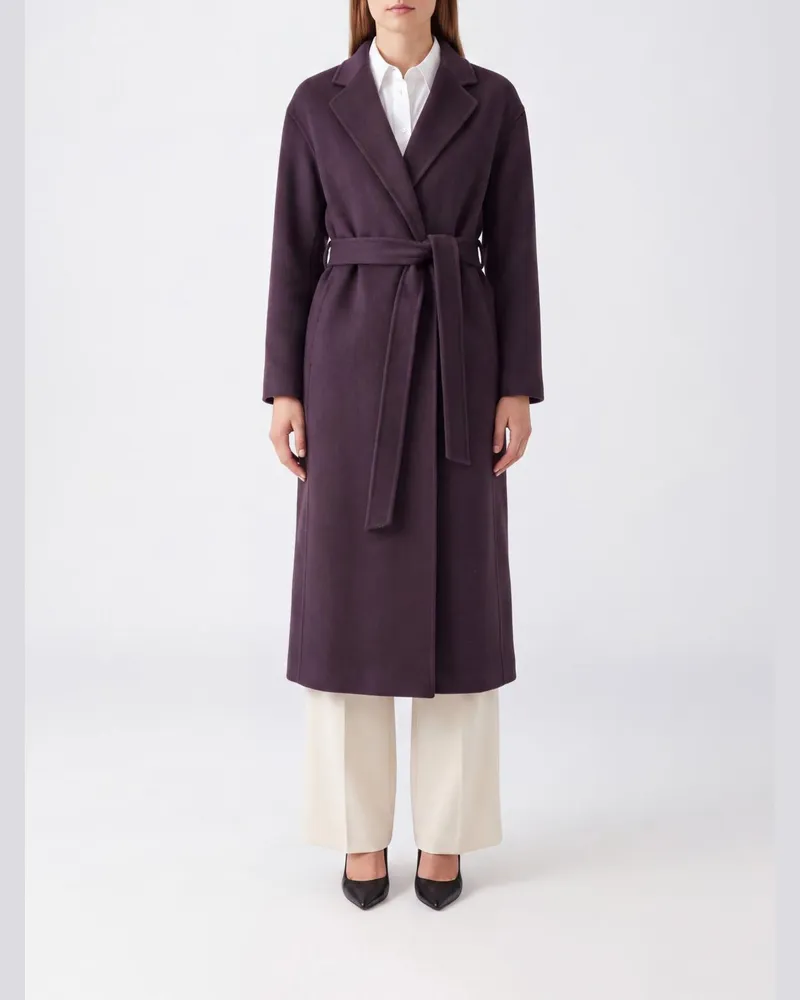 Filippa K Woll-Bademantelmantel mit Kapuze und Taillengürtel Braun