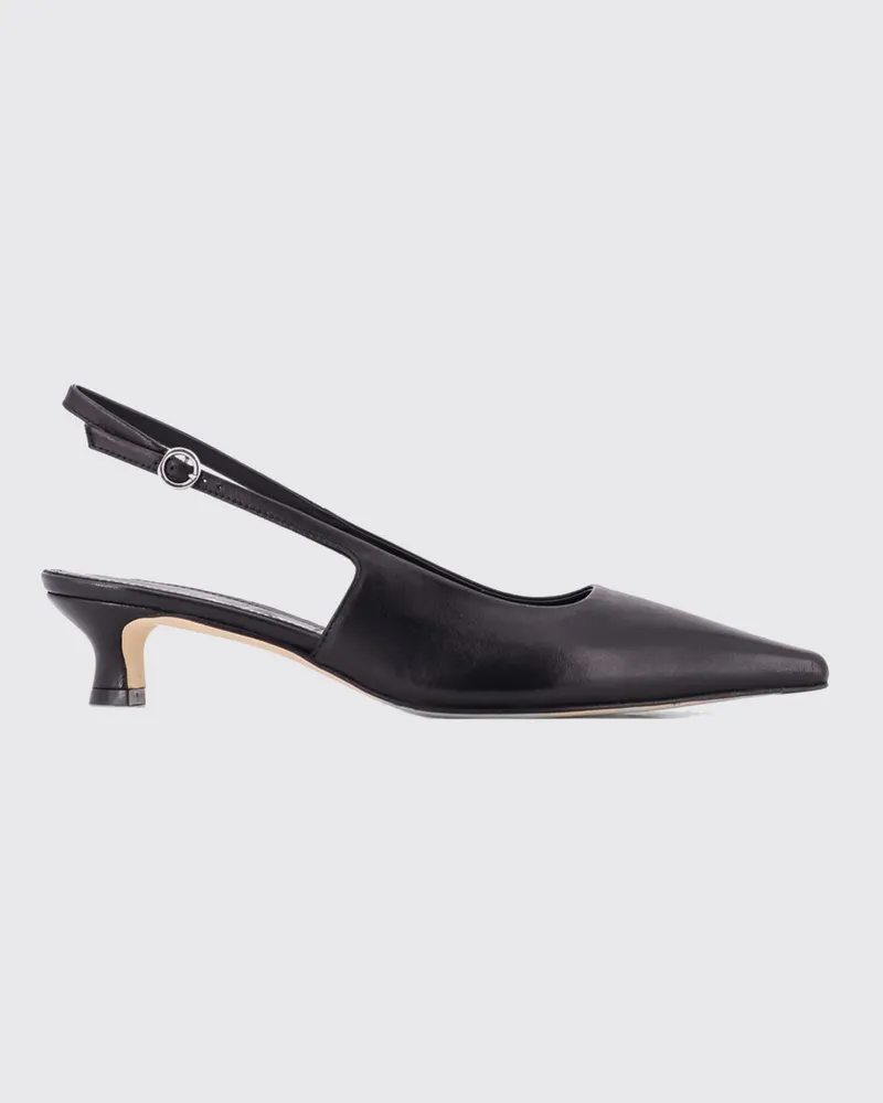 aeyde Catrina Slingback-Pumps aus Glattleder mit niedrigem Absatz Schwarz