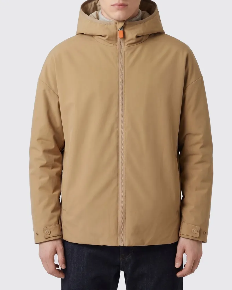 Save The Duck Kapuzenjacke aus Stretch-Funktionsgewebe Kaki
