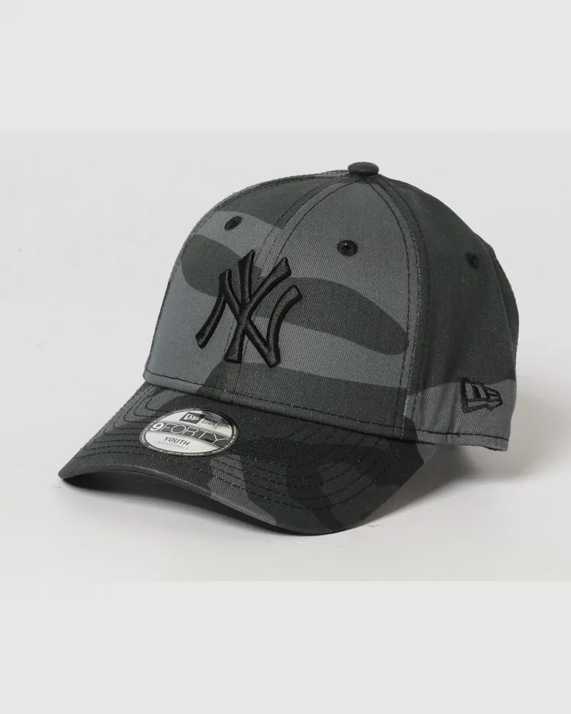 New Era 9Forty NY Yankees Baumwoll-Baseballkappe mit Camouflage-Muster für Jungen Grau