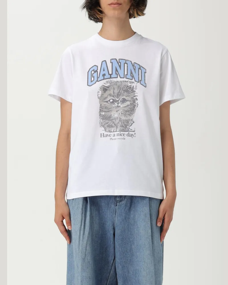 Ganni T-shirt damen Weiß