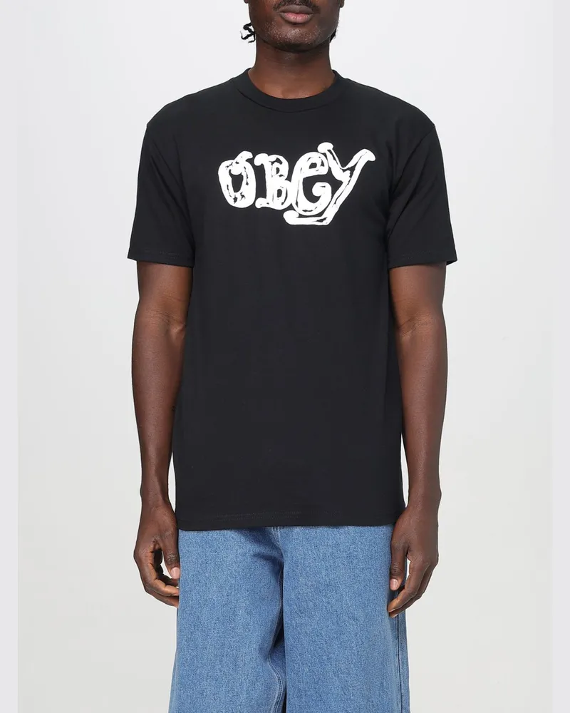 Obey T-shirt herren Schwarz