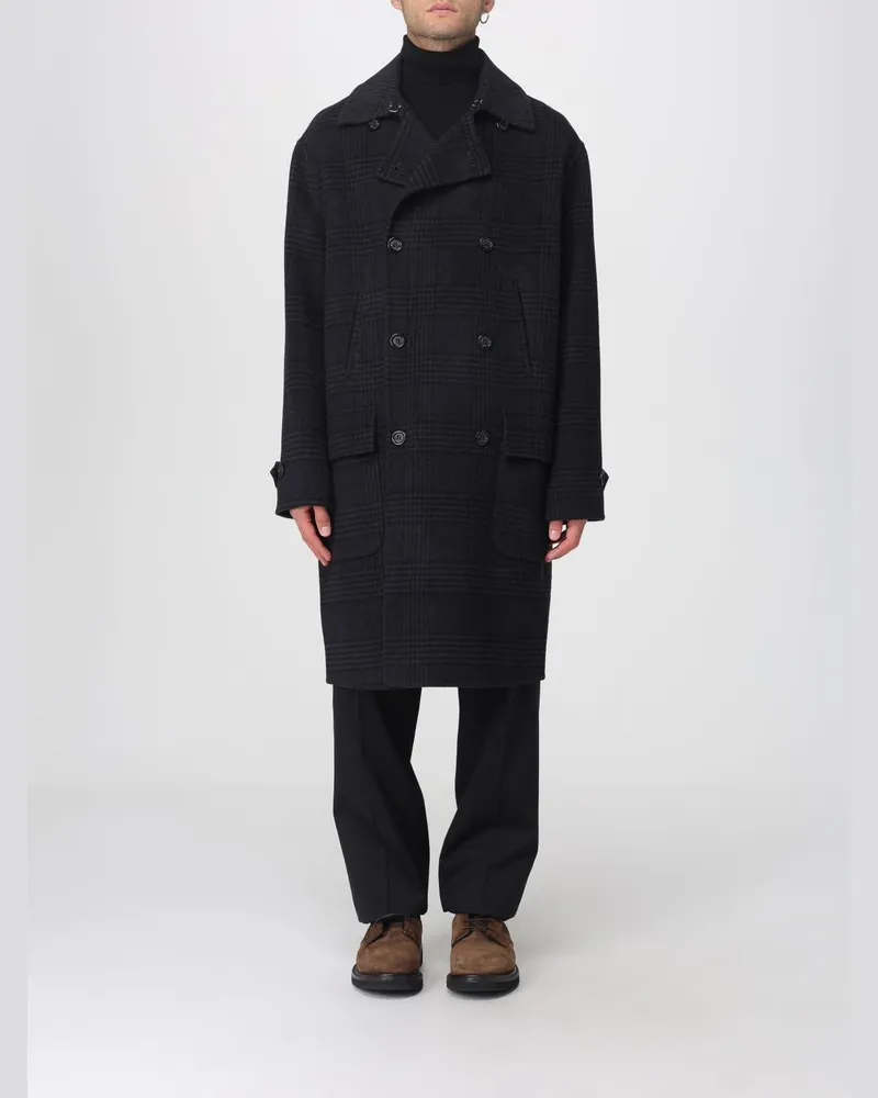 Paolo Pecora Milano Mantel herren Schwarz