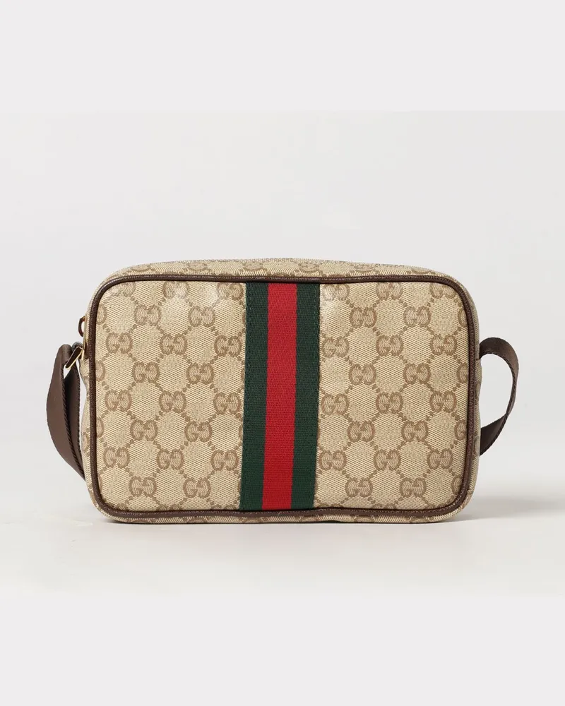 Gucci Kameratasche aus Jacquard-Stoff mit GG-Monogramm Sand
