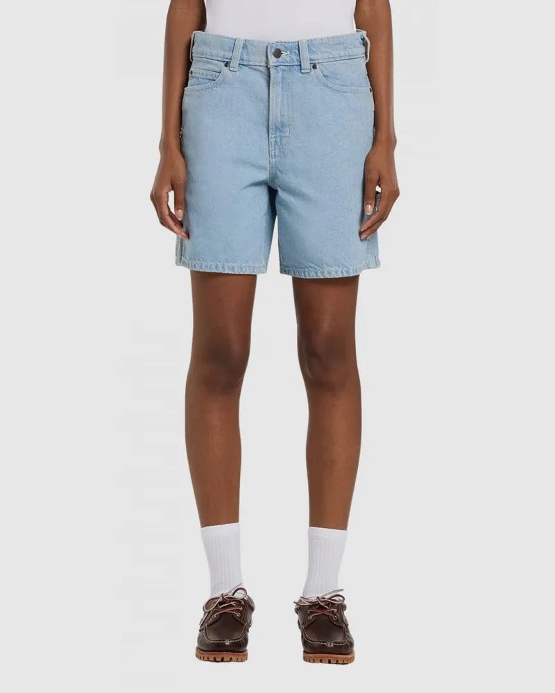 Dickies Five-Pocket-Denim-Shorts mit mittlerer Leibhöhe und Gürtelschlaufen Blau