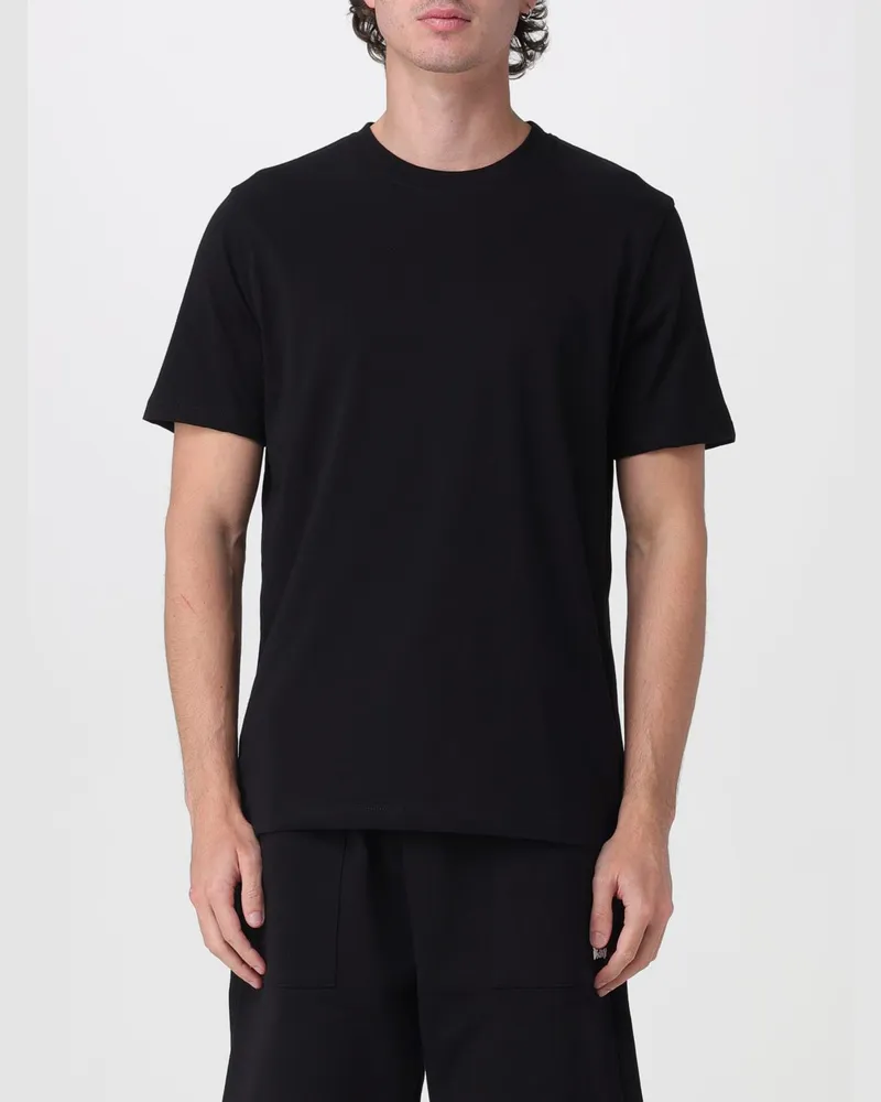 DISCLAIMER Slim-Fit-T-Shirt von aus Baumwolle mit Totenkopf-Print und Rundhalsausschnitt Schwarz