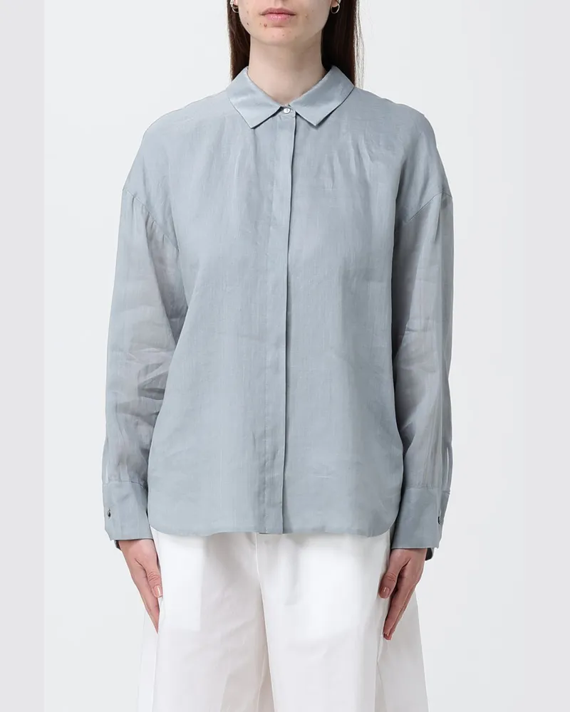 Max Mara Seidenhemd Grau