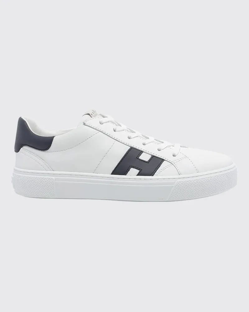 Hogan Crosswind Sneaker aus glattem Kalbsleder mit H-Logo Weiß