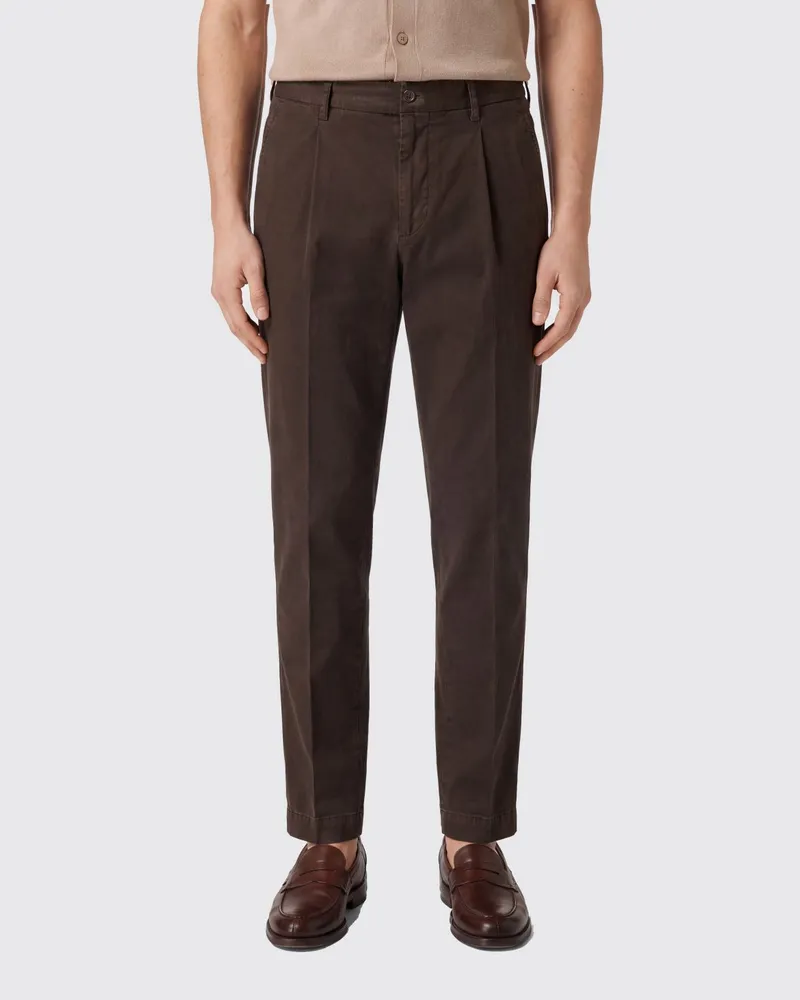 Incotex Chino-Hose aus Baumwollmischung Braun