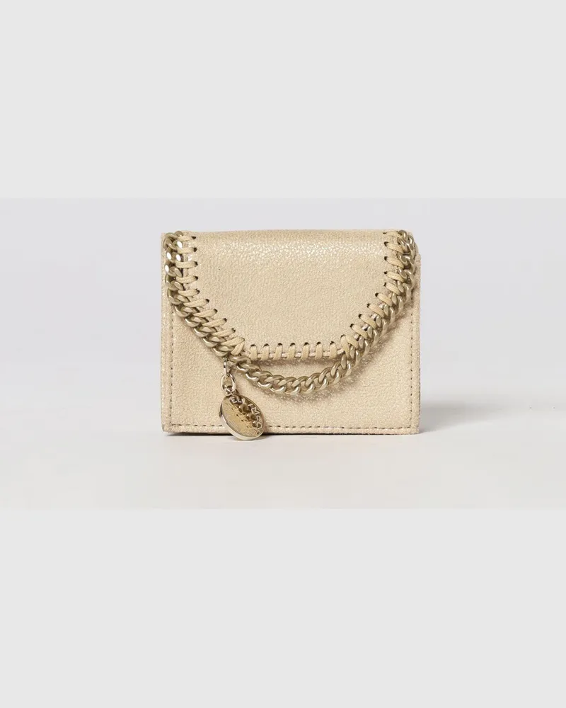 Stella McCartney Falabella Trifold-Geldbörse aus Eco Alter Mat mit Gold-Finish Gold