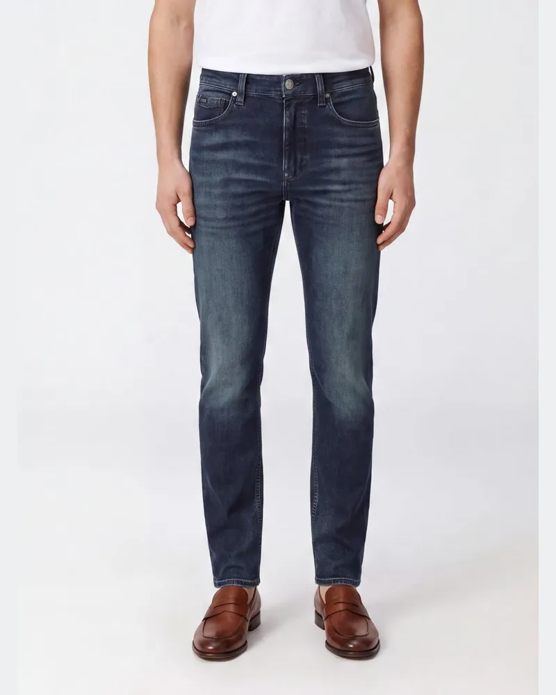 HUGO BOSS Slim-Fit Skinny-Jeans mit mittlerer Leibhöhe aus Baumwolldenim Blau