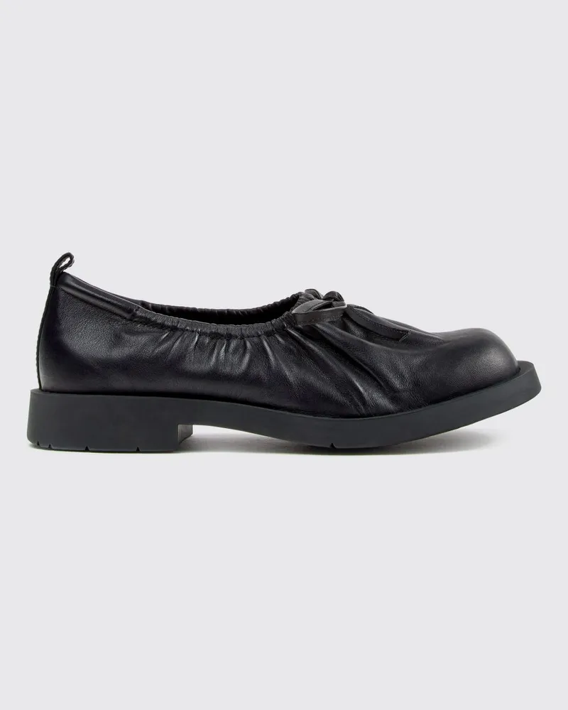 Camper Mil 1978 Ballerinas aus Kalbsleder mit Used-Effekt Schwarz
