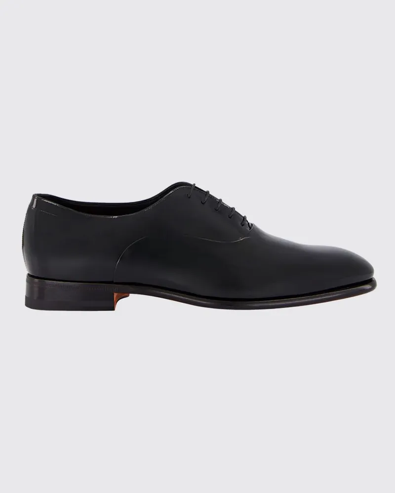 Santoni Oxford-Schuhe aus Lackleder Schwarz