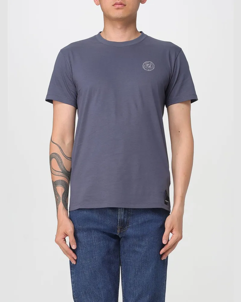 Fendi T-shirt herren Blau
