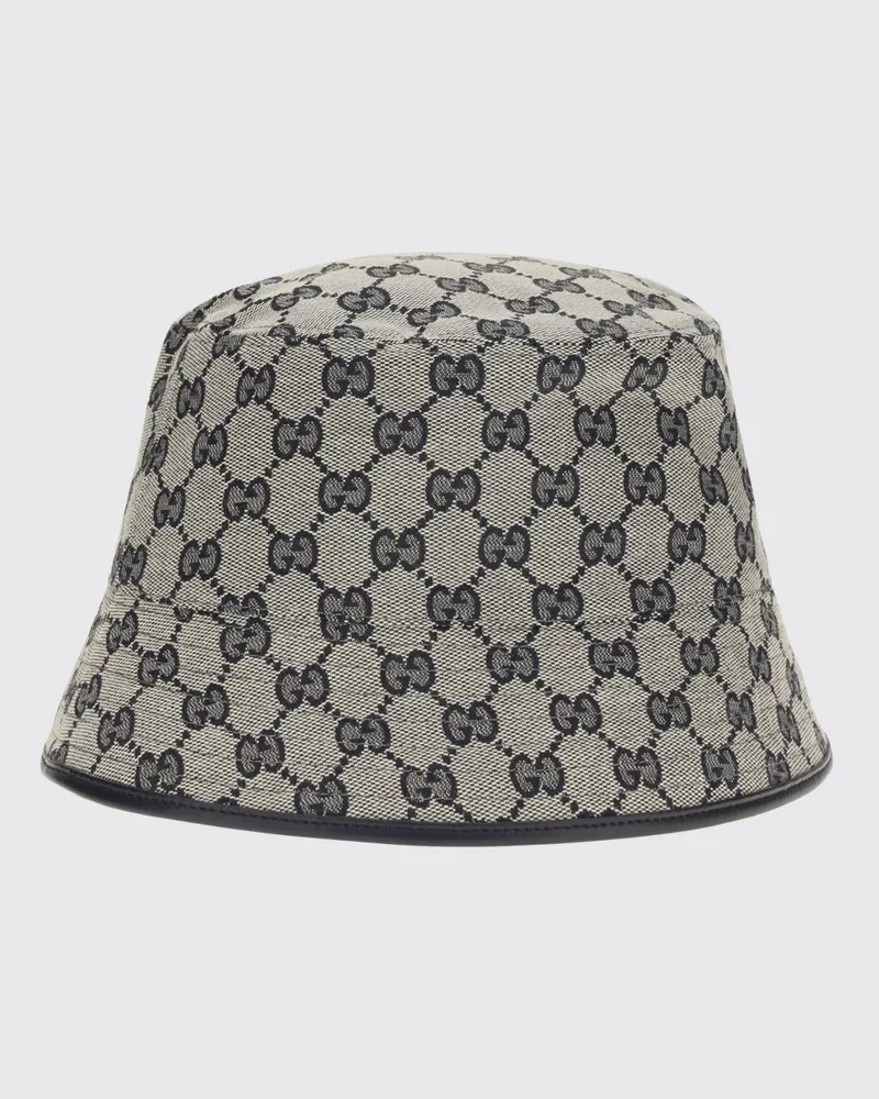 Gucci Fischerhut aus GG Supreme-Canvas mit Monogramm und mittlerer Krempe Blau