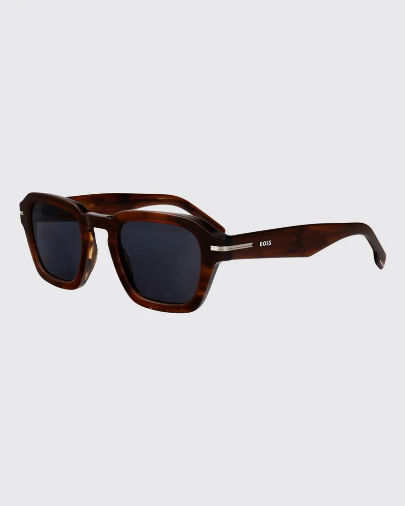HUGO BOSS Aviator-Sonnenbrille aus Acetat mit rechteckigem Rahmen Braun