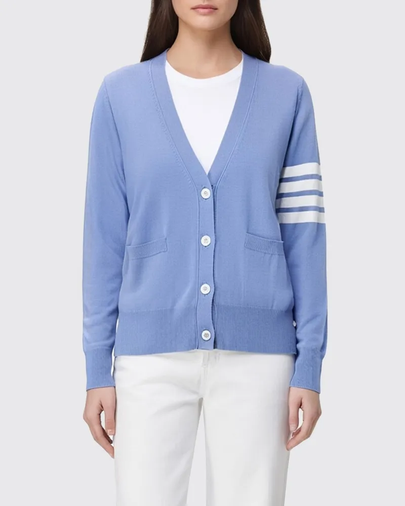 Thom Browne Strickjacke damen Hellblau