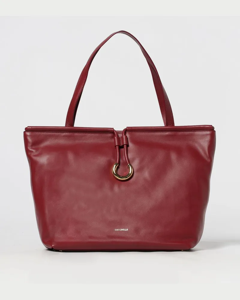 Coccinelle Schultertasche damen Burgunderrot