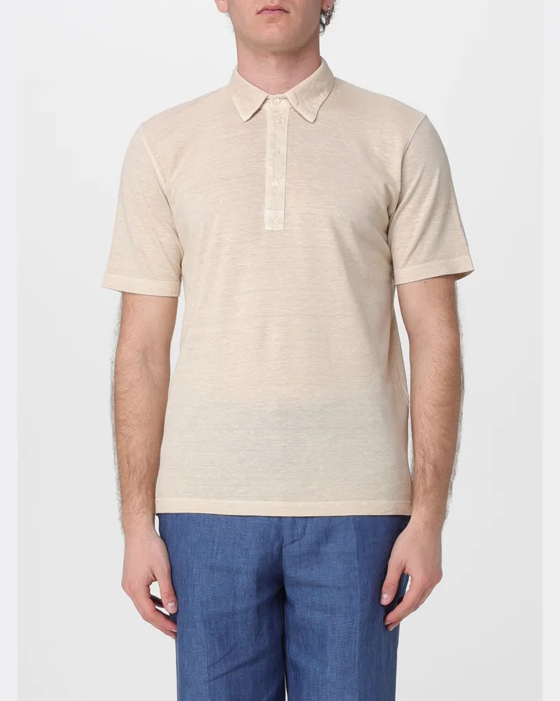 120% Lino T-shirt herren Sand