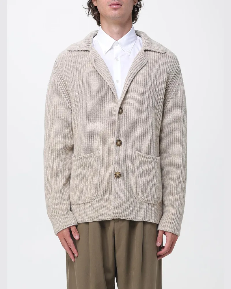 Brooksfield Lässiger Strickblazer aus Lammwollmischung mit Revers und aufgesetzten Taschen Natural