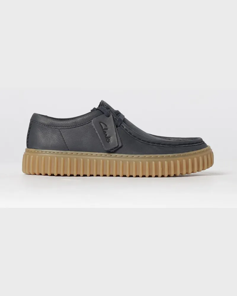 Clarks Torhill Lo Derby aus Leder Blau